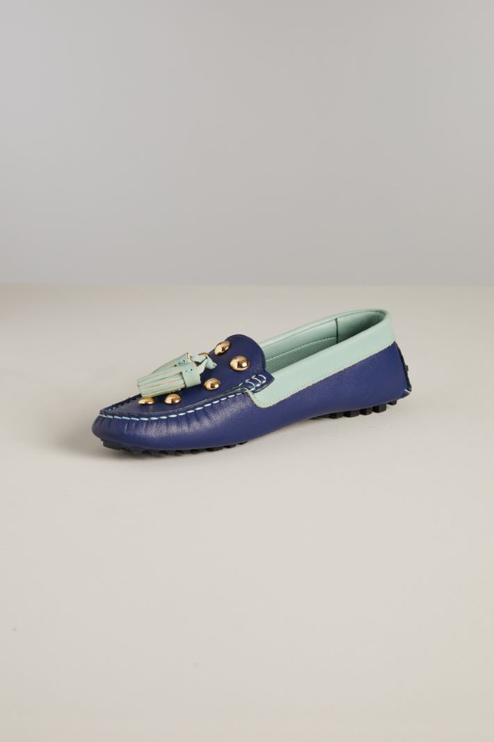 Mocassini in pelle - BLU AZZURRO - Fashion Market - 3