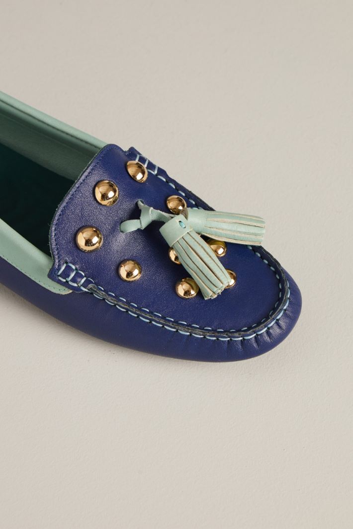 Mocassini in pelle - BLU AZZURRO - Fashion Market - 4