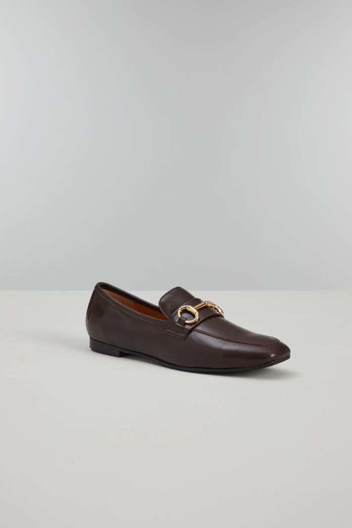 Mocassino con morsetto - MARRONE SCURO ORO - Fashion Market - 2