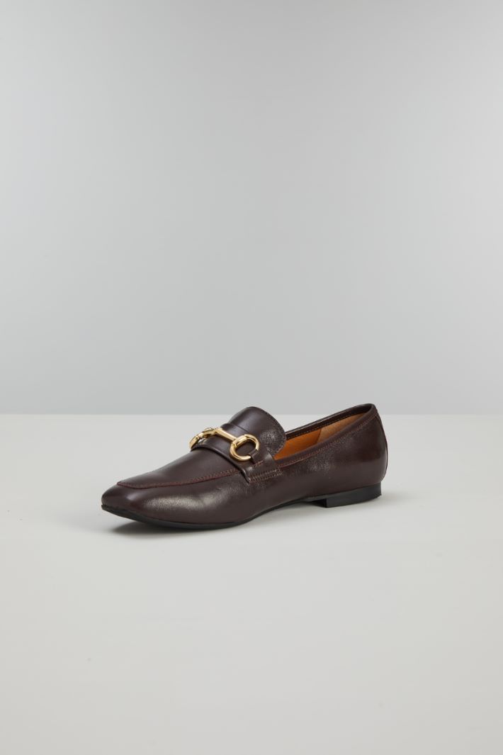 Mocassino con morsetto - MARRONE SCURO ORO - Fashion Market - 3