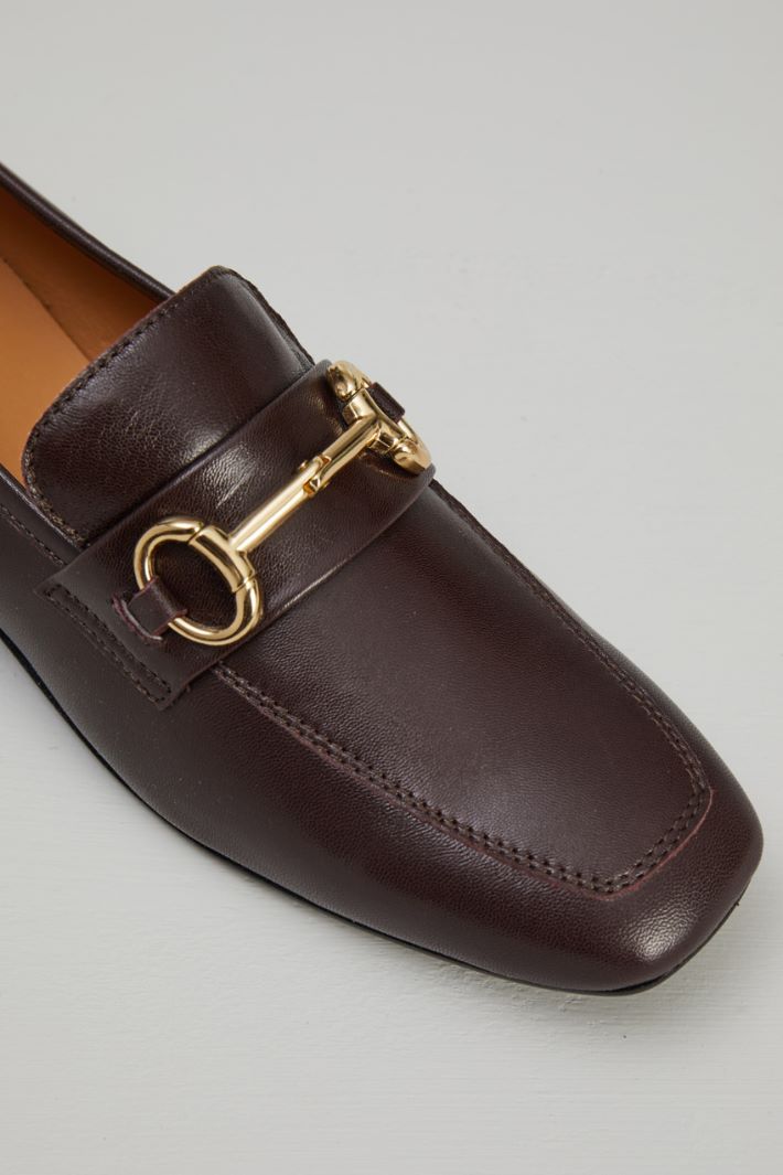 Mocassino con morsetto - MARRONE SCURO ORO - Fashion Market - 4