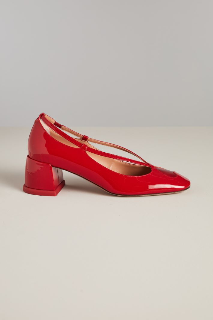 Dècolletè in vernice - ROSSO FUOCO - Fashion Market