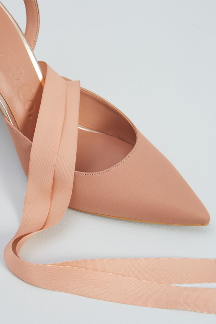 Slingback con nastri - ROSA ORO - Fashion Market - 4