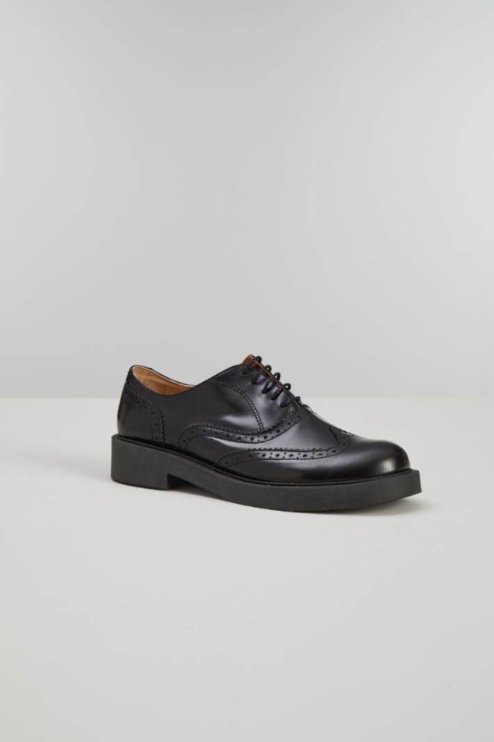 Stringate in pelle  - NERO - Fashion Market - 2