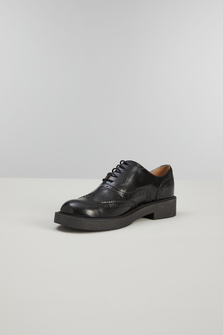 Stringate in pelle  - NERO - Fashion Market - 3