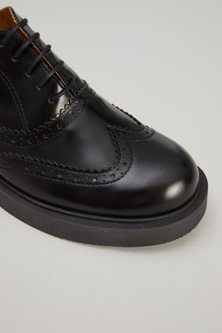 Stringate in pelle  - NERO - Fashion Market - 4