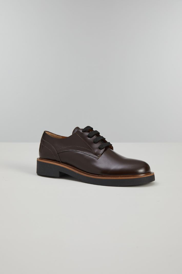Stringate in pelle - MARRONE SCURO - Fashion Market - 2