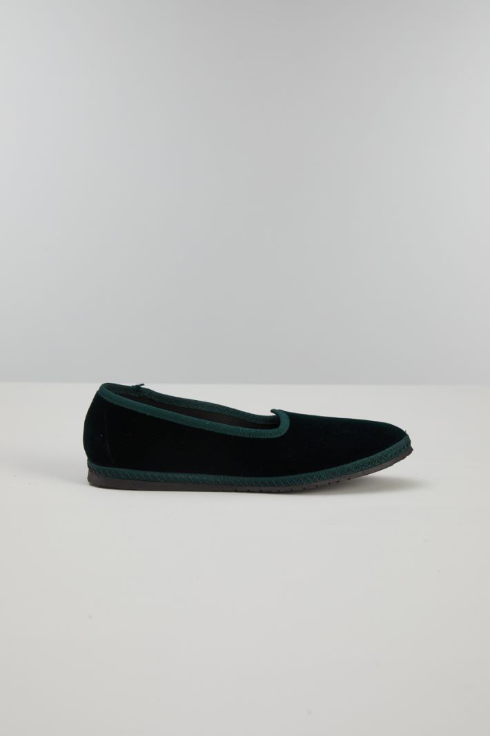 Friulane in velluto - VERDE SMERALDO - Fashion Market