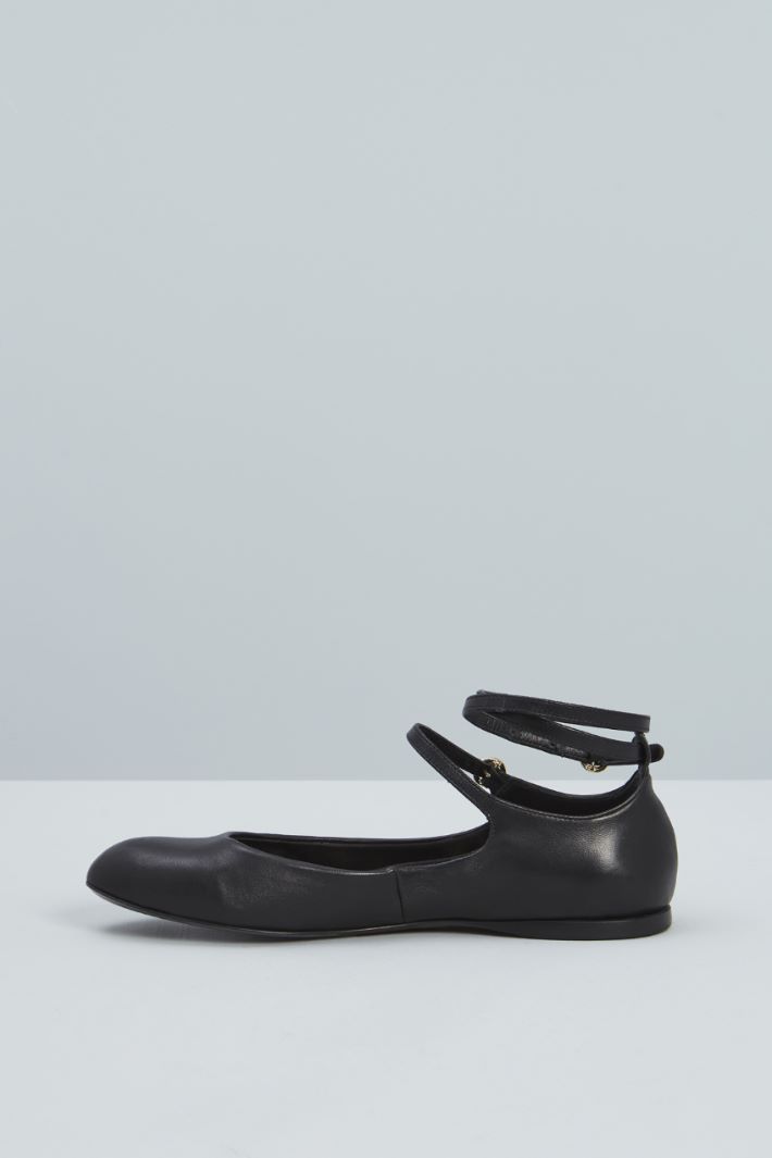 Ballerine con cinturini - NERO - Fashion Market - 3