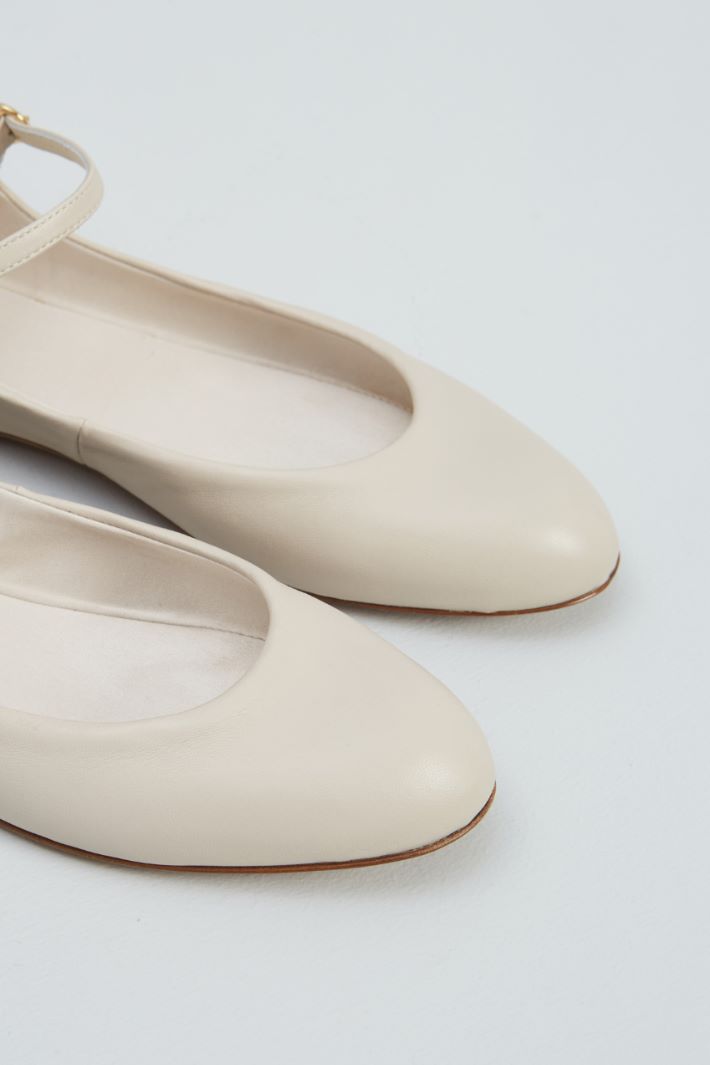 Ballerine con cinturini - ECRU - Fashion Market - 4