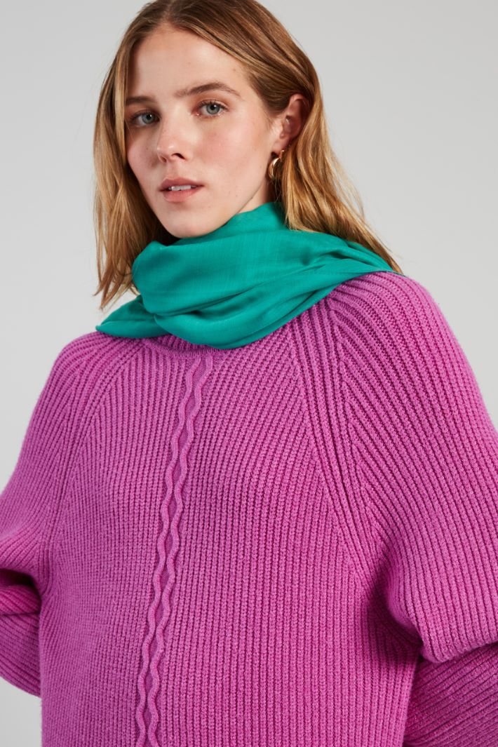 Stola in voile - VERDE SMERALDO - Fashion Market - 2