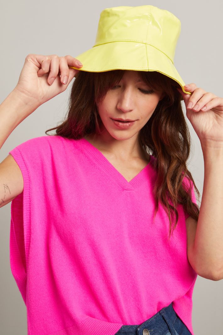 Cappello da pescatore in vernice - GIALLO - Fashion Market - 2