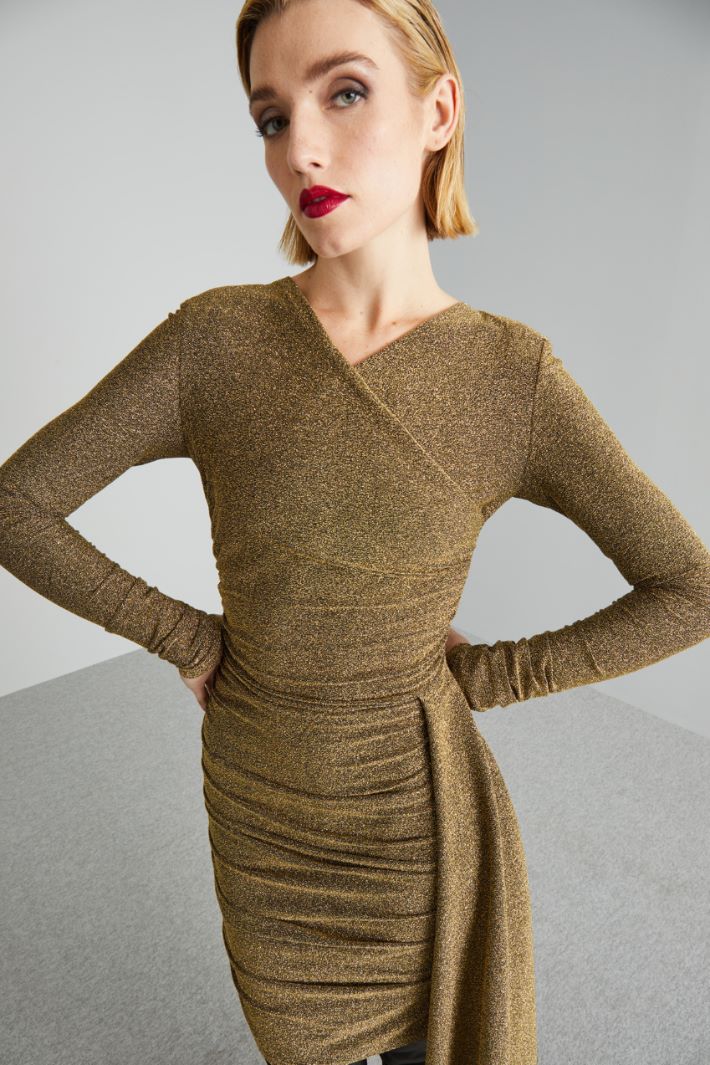Abito con arricciatura - ORO NERO - Fashion Market - 3