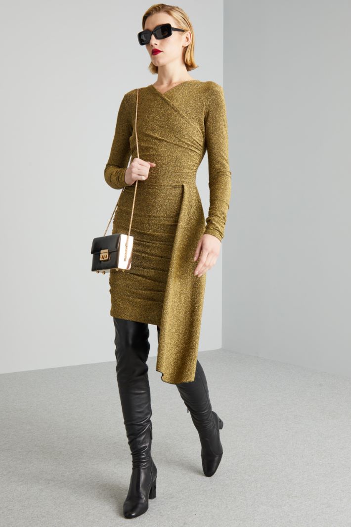 Abito con arricciatura - ORO NERO - Fashion Market