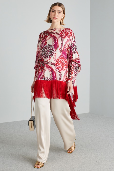 Poncho in raso - Fashion Market