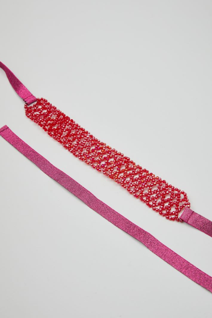 Cintura di perline con nastri - FUXIA - Fashion Market - 2