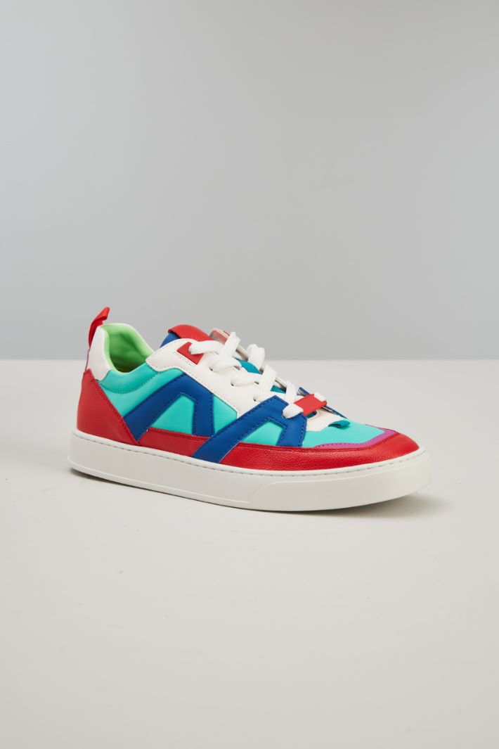 Sneakers in tessuto tecnico  - BLU ROSSO AZZURRO - Fashion Market - 2