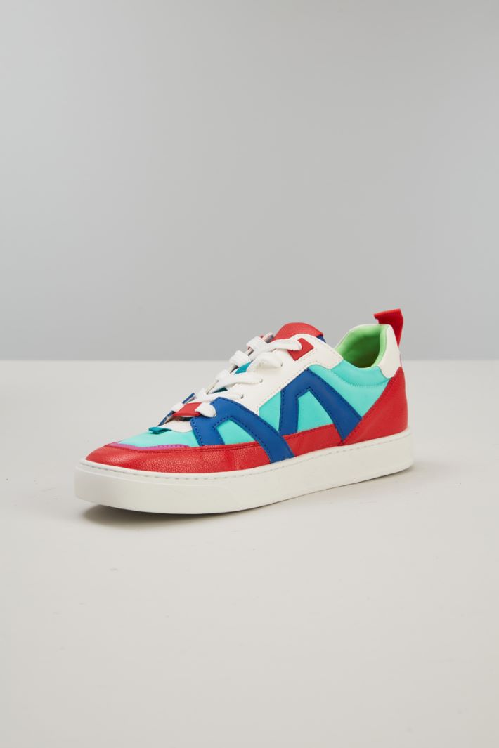 Sneakers in tessuto tecnico  - BLU ROSSO AZZURRO - Fashion Market - 3