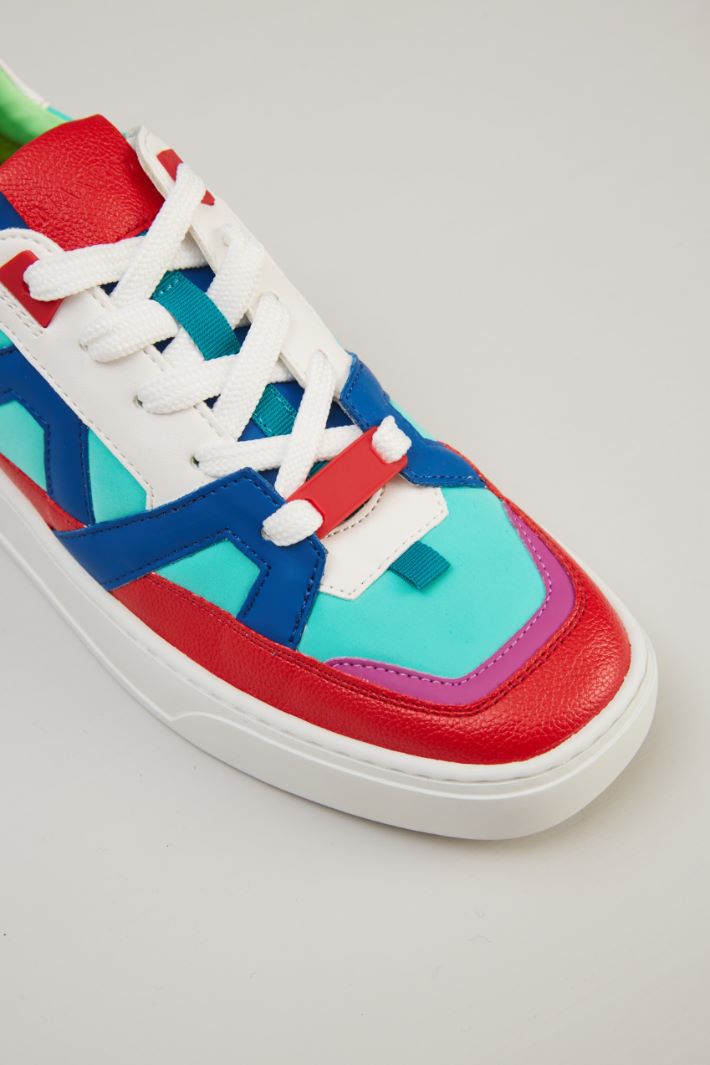 Sneakers in tessuto tecnico  - BLU ROSSO AZZURRO - Fashion Market - 4