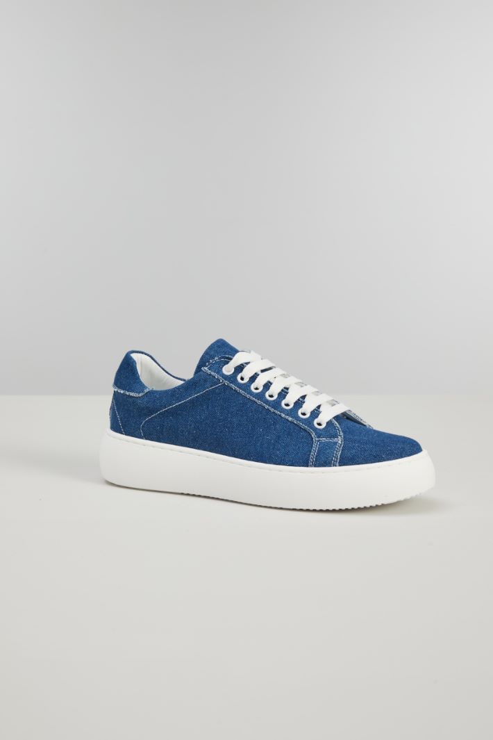Sneakers in denim - AZZURRO DENIM BIANCO - Fashion Market - 2