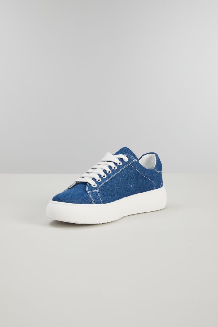Sneakers in denim - AZZURRO DENIM BIANCO - Fashion Market - 3