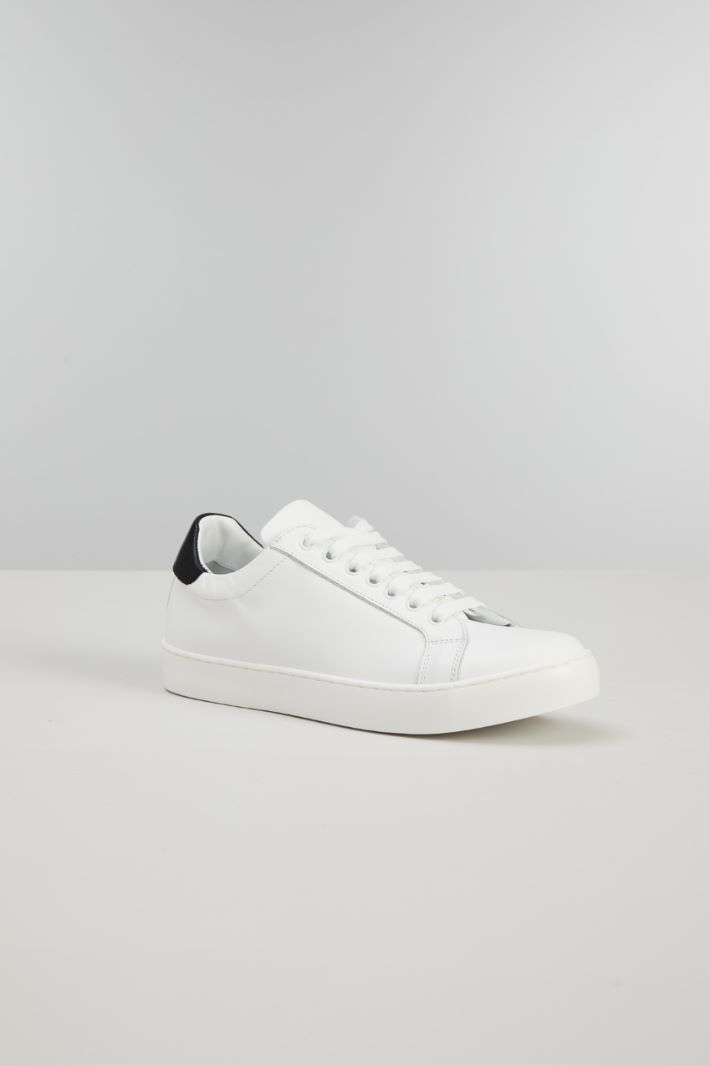 Sneakers in pelle - BIANCO NERO - Fashion Market - 2