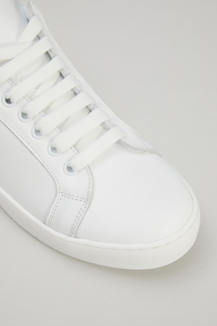 Sneakers in pelle - BIANCO NERO - Fashion Market - 4