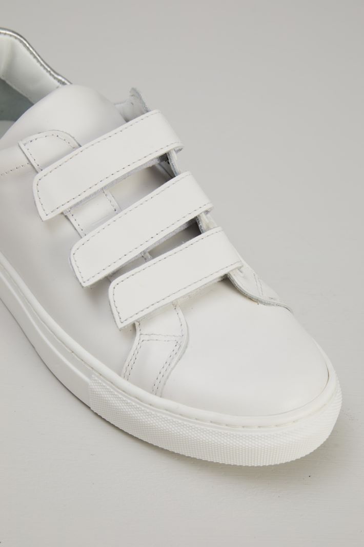 Sneakers con strap - BIANCO ARGENTO - Fashion Market - 4