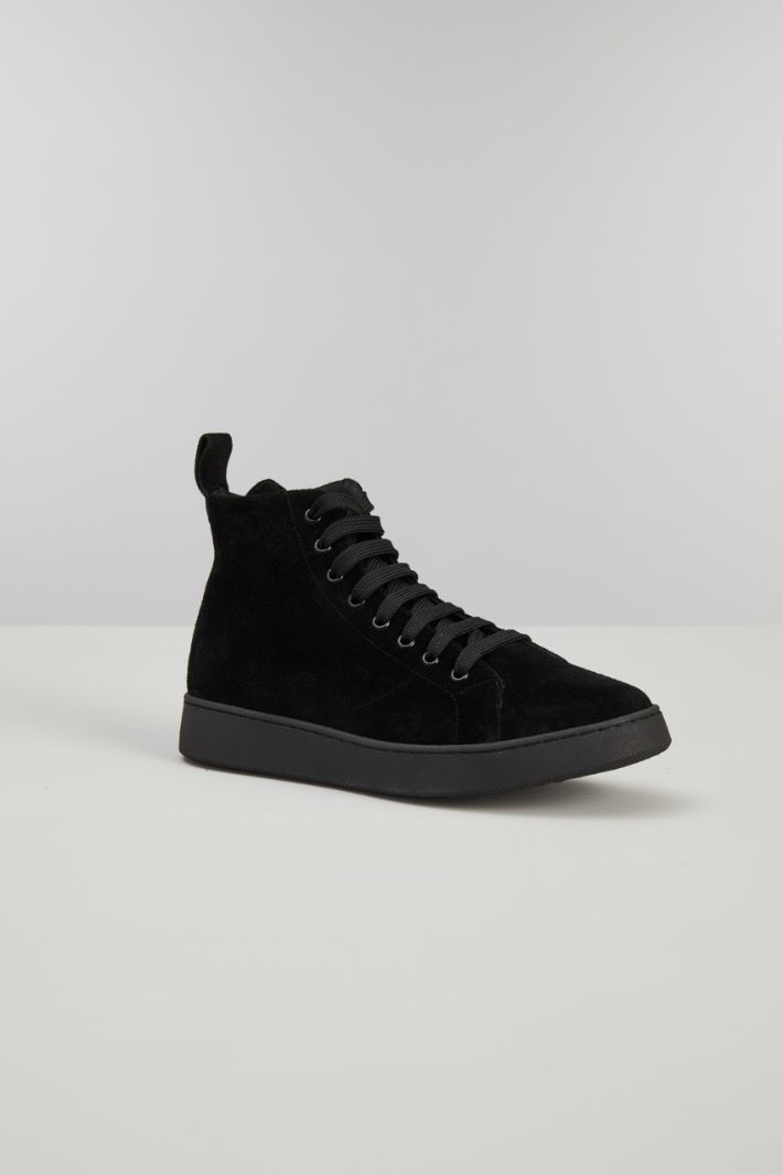 Sneakers alte in suede - NERO - Fashion Market - 2