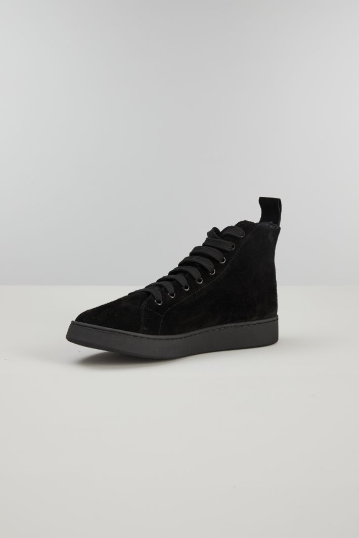 Sneakers alte in suede - NERO - Fashion Market - 3