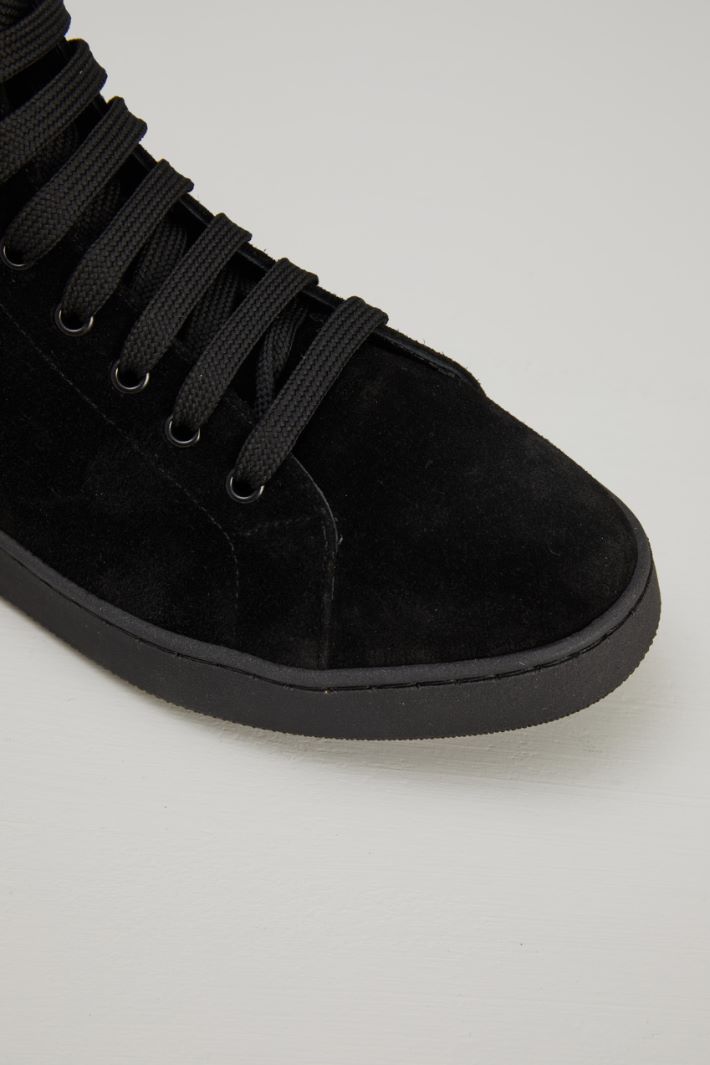 Sneakers alte in suede - NERO - Fashion Market - 4