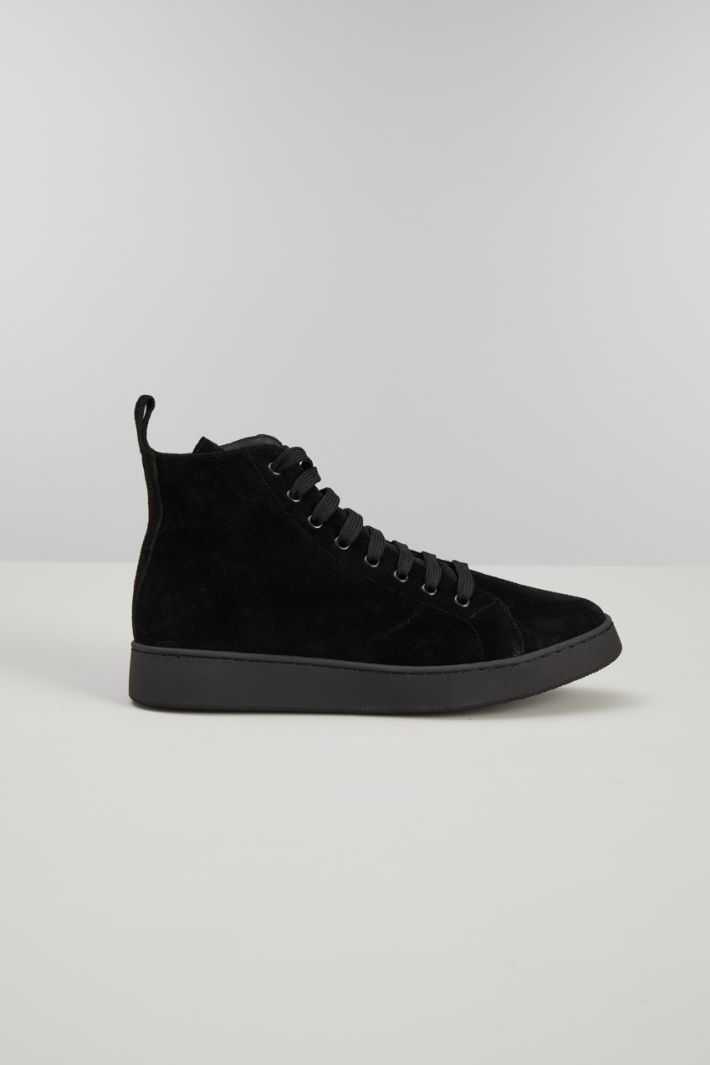 Sneakers alte in suede - NERO - Fashion Market