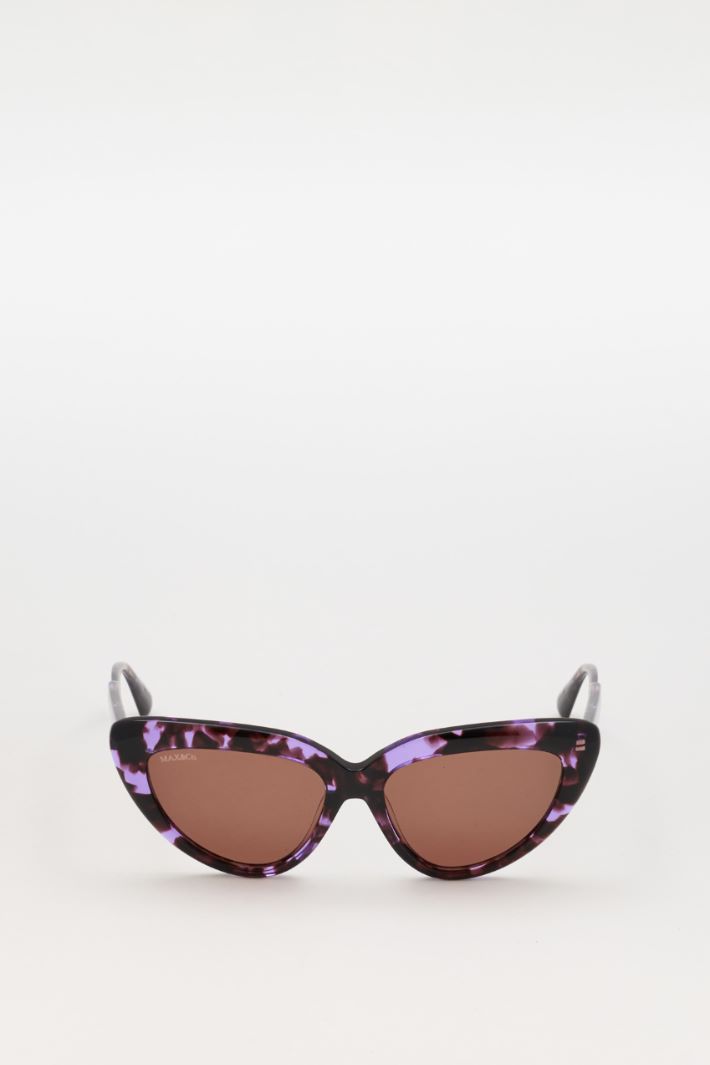 Occhiali da sole cat-eye oversize - MARRONE LILLA - Fashion Market
