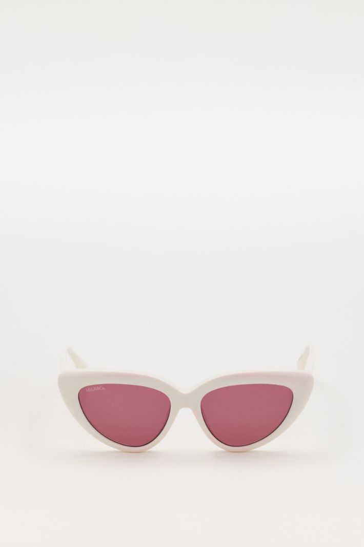 Occhiali da sole cat-eye oversize - BIANCO - Fashion Market