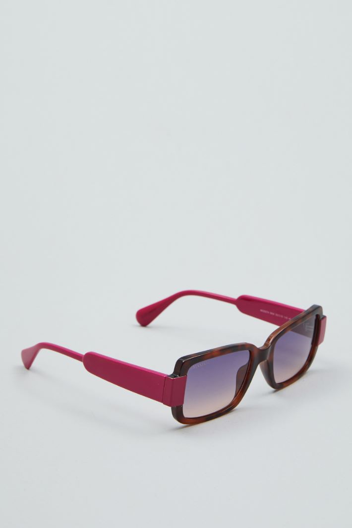 Occhiali da sole rettangolari  - MARRONE FUXIA - Fashion Market - 2