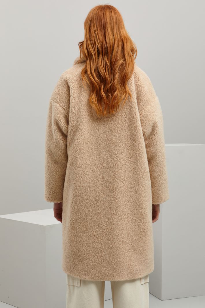 Cappotto effetto peluche - CREMA - Fashion Market - 4