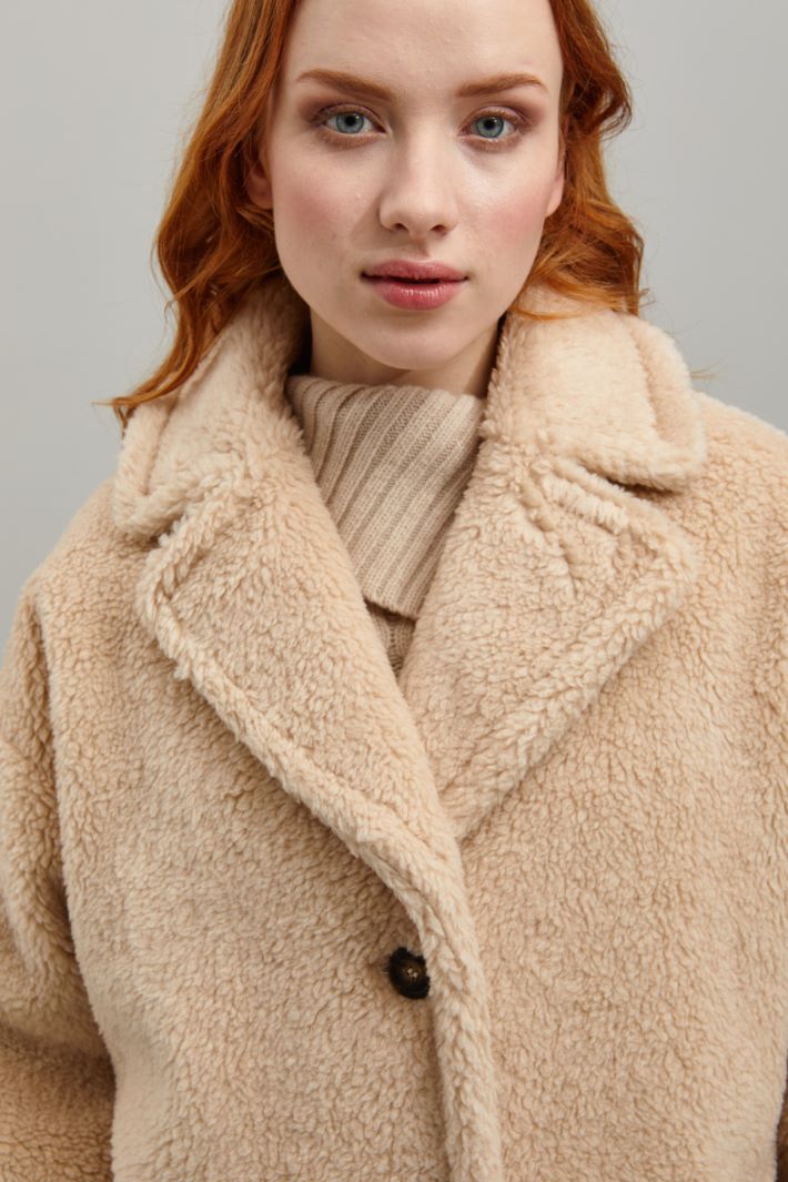 Cappotto effetto peluche - CREMA - Fashion Market - 3