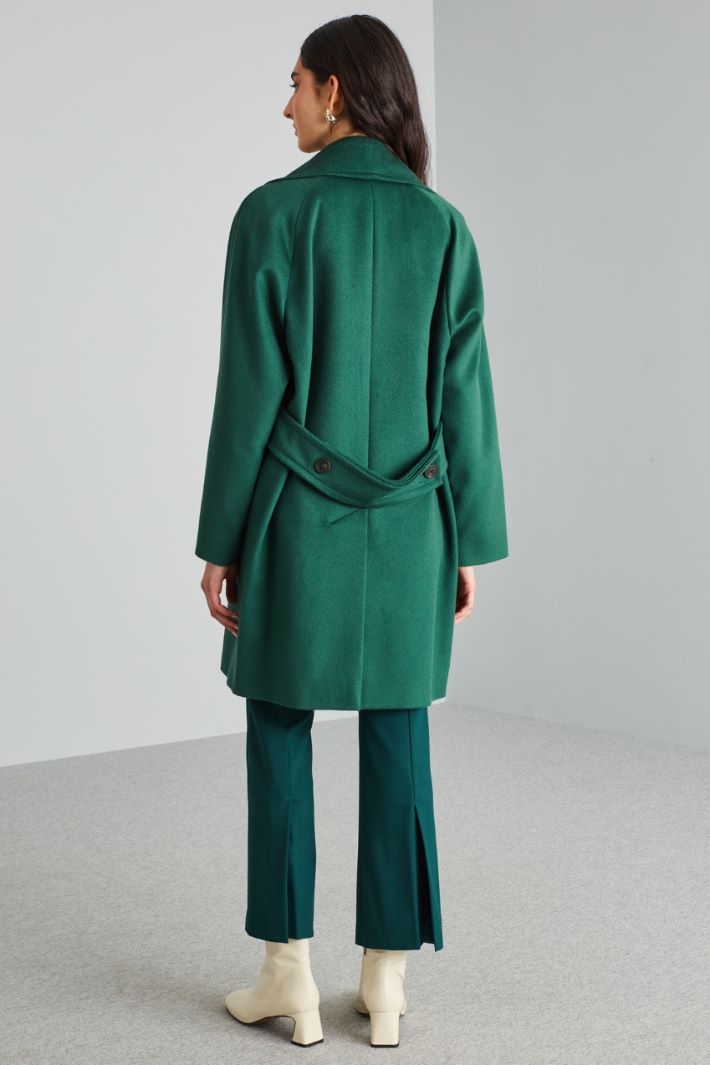 Cappotto zibellinato - VERDE - Fashion Market - 4