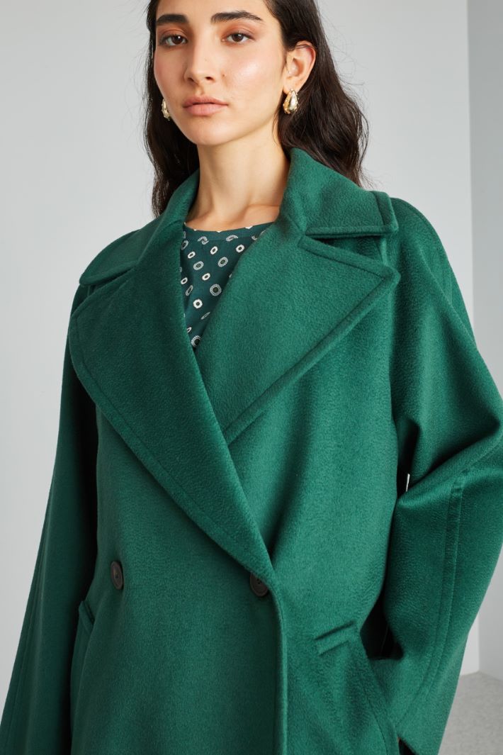 Cappotto zibellinato - VERDE - Fashion Market - 3