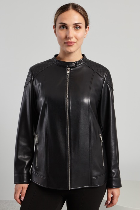 Biker con spalle trapuntate - Fashion Market