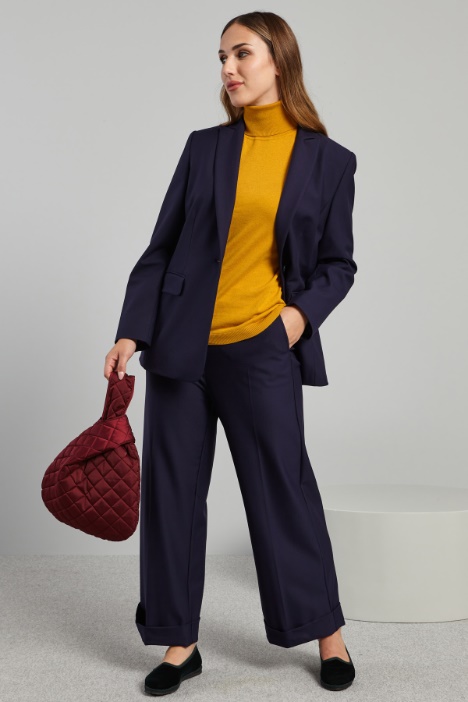 Blazer sfiancato in viscosa - Fashion Market