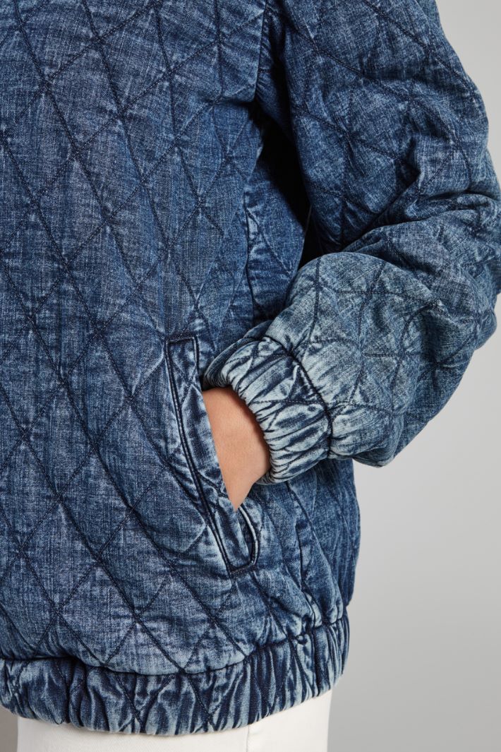 Bomber in denim trapuntato - AZZURRO DENIM - Fashion Market - 3