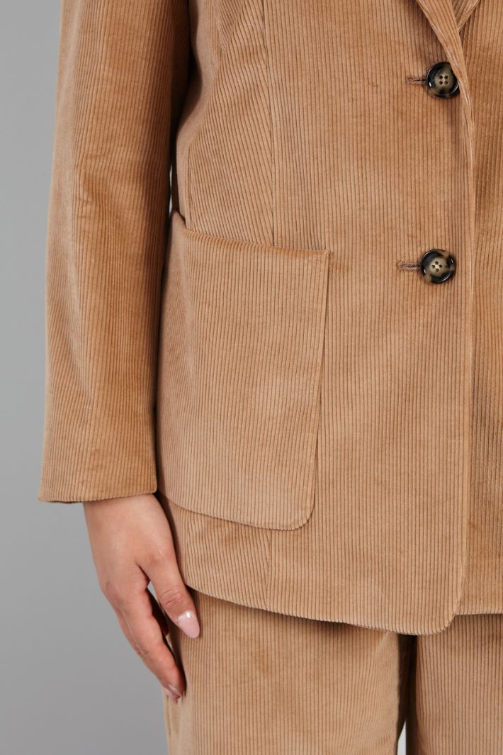 Blazer in velluto - CAMMELLO - Fashion Market - 3