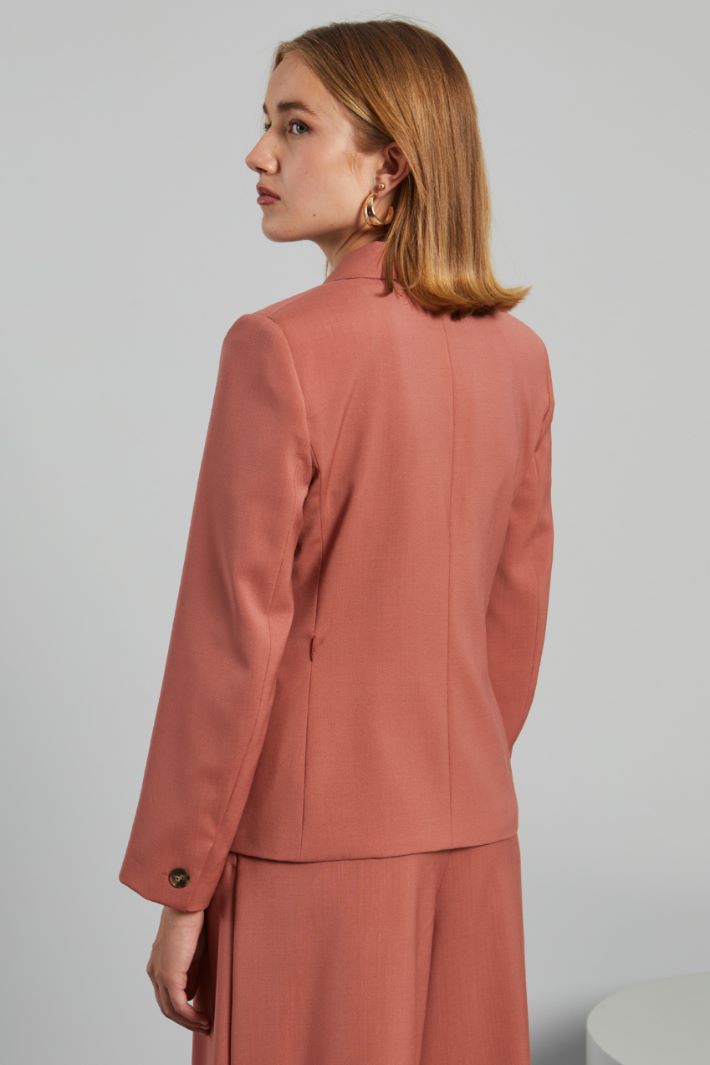 Blazer doppiopetto con cintura - ROSA ANTICO - Fashion Market - 4