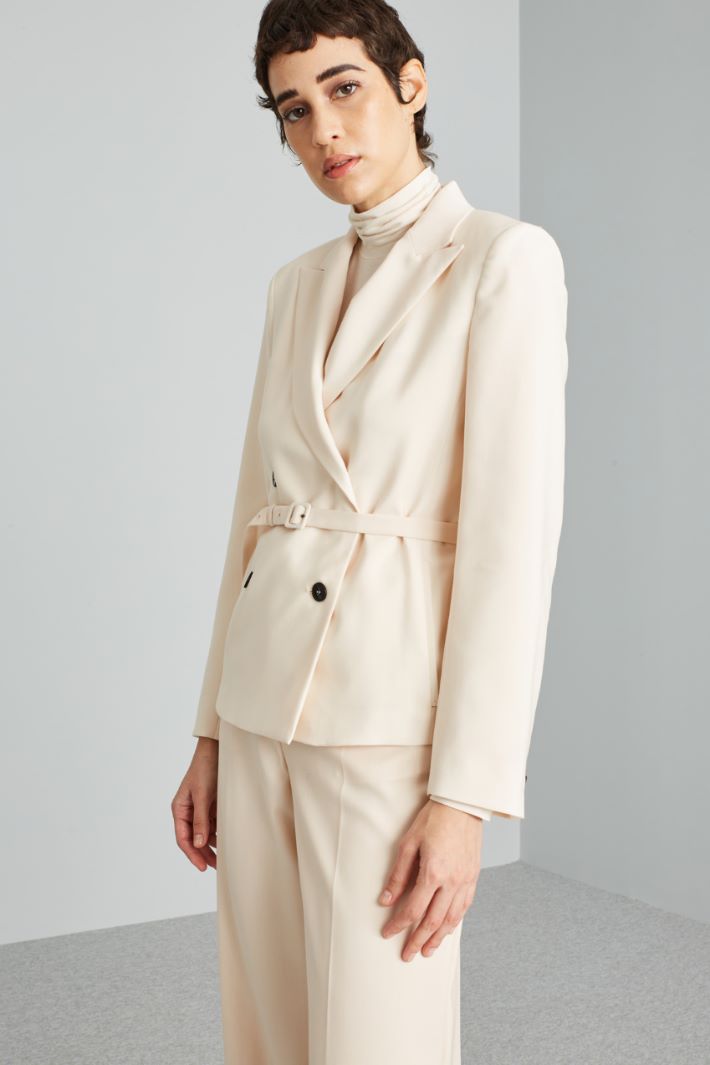 Blazer doppiopetto con cintura - CIPRIA CHIARO - Fashion Market - 2
