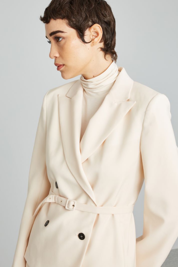 Blazer doppiopetto con cintura - CIPRIA CHIARO - Fashion Market - 3