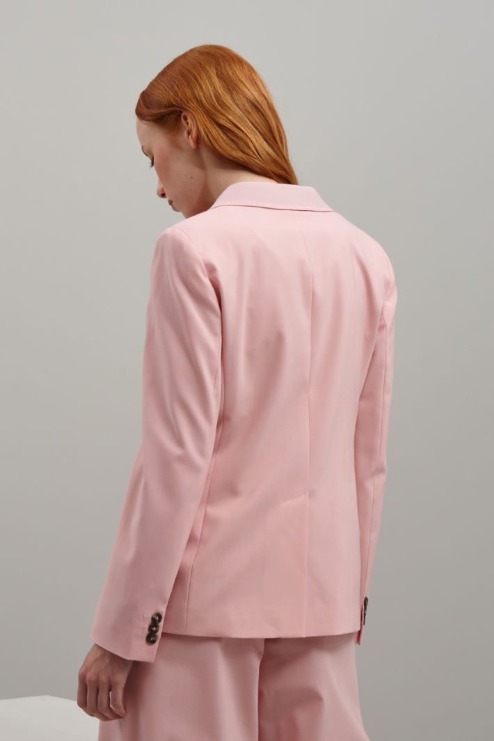 Blazer in tela di lana - ROSA PASTELLO - Fashion Market - 4