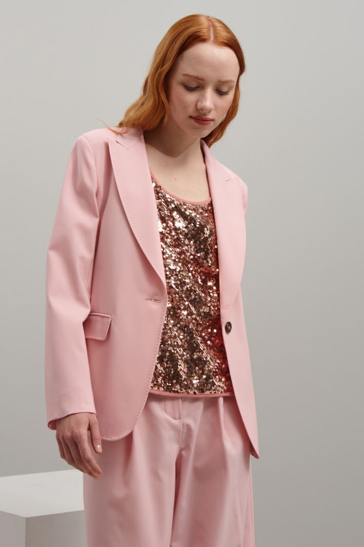 Blazer in tela di lana - ROSA PASTELLO - Fashion Market - 2