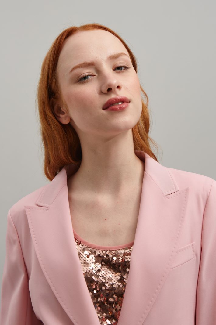 Blazer in tela di lana - ROSA PASTELLO - Fashion Market - 3