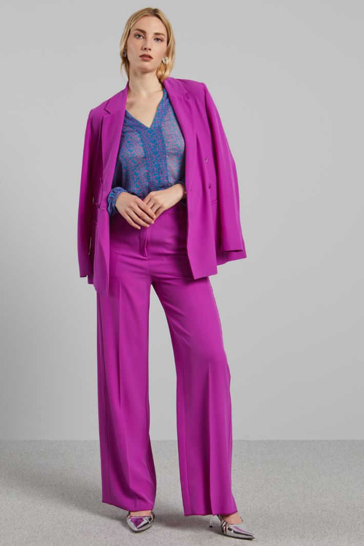 Blazer in cady fluido - CICLAMINO - Fashion Market